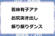 若林有子アナ　お尻突き出し振り振りダンスGIF