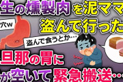 【2chスカッと】泥ママに燻製肉が盗まれた→息子が制裁を加えたら泥旦那の胃がぶっ壊れた…【ゆっくり解説】