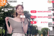 【画像】お天気おねえさんが生放送中にブラチラ
