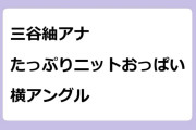 三谷紬アナ　たっぷりニットおっぱい横アングル！ひっかかりニーチェ