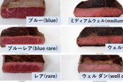 【画像】ステーキの焼き加減、10種類も存在することが判明ｗ
