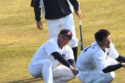 【中日】外野陣、ムカデ歩きトレーニングで下半身強化　鵜飼航丞「協調性が力を生むんだなと」