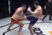【動画】中国人格闘家、韓国人格闘家に金的されてしまう・・・