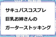 サキュバスコスプレ巨乳お姉さんのガーターストッキング誘惑