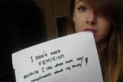 【画像】外国人女性さん、フェミニズムに反旗を翻す
