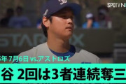 【速報】大谷翔平が２回に３者連続三振の圧巻投球、１６２・４キロ計測…２回まで３１球無失点、全投球内容