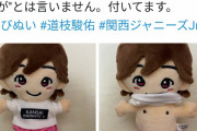 【画像】ジャニーズJr、公式グッズのちびぬいぐるみにち●こを生やしてしまう