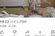 【画像】女YouTuber、ハイレグでDIYしてもたったの200再生…