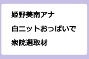 姫野美南アナ　白ニットおっぱいで衆院選取材