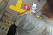 【画像】男さん、駅の階段で風俗のホームページを見ていただけで晒される…………