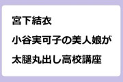 宮下結衣　小谷実可子の美人娘が太腿丸出し高校講座数学Ａ