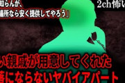 【2ch怖いスレ】遠い親戚が用意してくれた洒落にならないヤバイアパート「職は知らんが、住む場所なら安く提供してやろう」【ゆっくり解説】