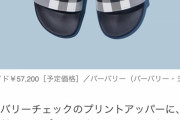 【悲報】バーバリーの便所サンダル、約6万円ｗｗｗｗｗｗｗ