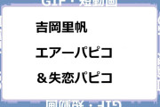 吉岡里帆　エアーパピコ＆失恋パピコGIF