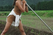 【画像】ローラさん、エッチな格好で農作業wwwwww