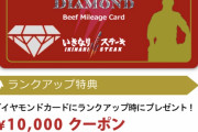 いきなりステーキさん、ダイヤモンド会員の特典がヤバすぎる