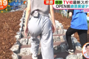 【GIF有】阿部華也子アナ、Hなケツをどアップで撮影されてしまう