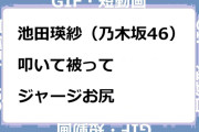 池田瑛紗（乃木坂46）　叩いて被ってジャージお尻GIF