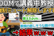 【バカ】オンライン講義で教授にミュートを強制的に解除されてしまった…せや！→なんか話せよｗｗｗｗｗ【2ch面白いスレ】