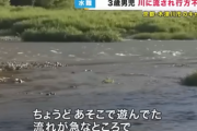 【悲報】キャンプ場に来ていた家族、3歳の息子に浮き輪付きで川で遊ばせ案の定流される