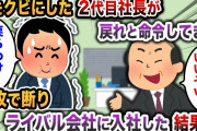 【2chスカッと】俺をクビにした2代目社長が戻れと命令してきた→速攻で断り、ライバル会社に入社した結果w