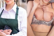 【エロ動画 素人】 カフェの店員の巨乳美人のお姉さん(27)が仕事の合間にナンパセクロス
