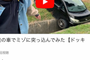 【画像】大人気YouTuberさんの「車で溝に突っ込んで事故ってみたドッキリ」が面白すぎてワロタｗｗｗｗｗｗｗｗｗｗｗｗｗｗｗｗ