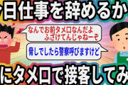 今日仕事を辞めるから客にタメ口で接客してみた【2ch面白いスレ】
