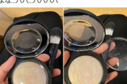 【画像】女性さん、ファンデのカバーを筆でなでて化粧していたｗｗｗｗｗｗ