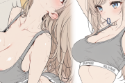【二次エロ】リビングで汗だくセックスキメるエロ画像♥