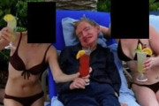 【画像】エプスタインファイルでビキニ美女に囲まれるホーキング博士が見つかる