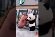 【動画】スタバ前で着ぐるみスタッフがガチ喧嘩wwwIwwwIww