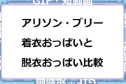 アリソン・ブリー　着衣おっぱいと脱衣おっぱい比較