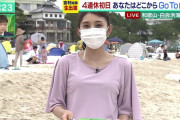 【画像】MBS野嶋紗己子アナが海水浴場でおっぱい強調！