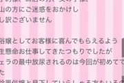【 画像 】風俗嬢「フェラしてたら放尿された。風俗辞めます....。」