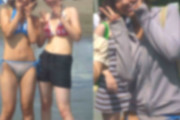 【エロ動画 素人】 海でマ○コ丸見えの女の子が激写されてしまうｗｗｗｗｗｗ