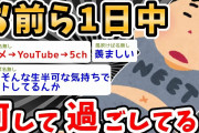 【2ch面白いスレ】ガチのニートだけ集まれ。お前ら一日中なにして過ごしてる？生半可な気持ちでニートしたらダメだろ？www【2ch 笑える ゆっくり解説  伝説 ２chショート】