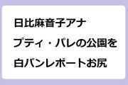 日比麻音子アナ｜プティ・パレの公園を白パンレポートお尻！TBS NEWS DIG