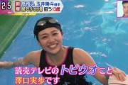 【画像】澤口実歩アナ、水着姿がエロ可愛すぎる！ミヤネ屋の新アシスタントが水泳を披露！