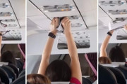 【画像】女さん、飛行機内でパンツを乾かす姿を盗撮されるｗｗｗｗ