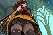 【画像】原神の新キャラ、具が見えそうなスケスケ下着ｗ