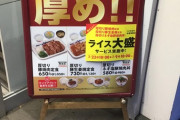 【悲報】松屋の看板さん、デブを罵ってしまう