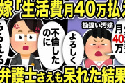 汚嫁「離婚なら生活費月40万払え！」嫁弁護士「不倫した側がもらえるわけない！」嫁弁護士さえも呆れた結果w
