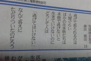 【悲報】最近の13歳「逃げて怒られるのは人間だけ。他の生き物は本能で逃げる」