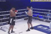 【gif】日本のヘビー級ボクサーさん(180㎝120㎏),2戦目で韓国王者を倒し日本王者に