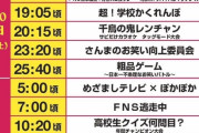 【速報】今年の27時間テレビのタイムテーブル発表ｗｗｗｗ