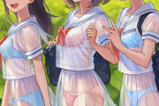 【二次エロ】透ける素材の制服着用が当たり前の世界