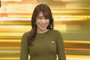 【画像】中川安奈アナのニットで強調されたお胸がエロ過ぎる ※gifあり