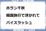 ホラン千秋　韓国旅行で浮かれてパイスラッシュGIF