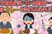 【2ch衝撃的・その神経が分らんスレ】若い女社員が泣いている理由が･･･上司にカレーを混ぜられたからだった。俺「え、それだけなの？w」とその時は思ったが･･･ 【ゆっくり2ch朗読】
